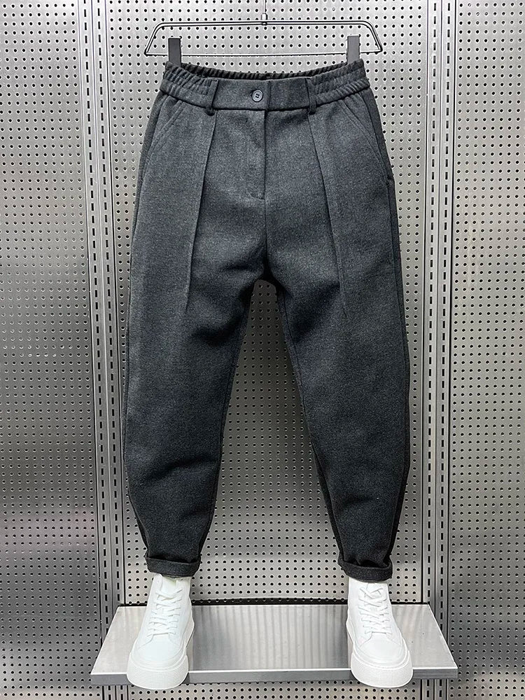 SLIM MELANGE TROUSERS FOR MEN
