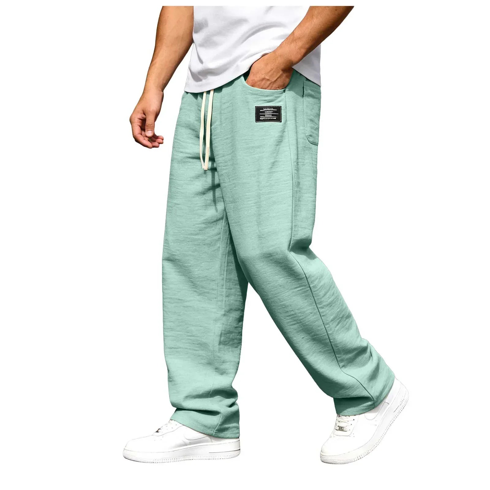 RELAXED STRAIGHT TROUSERS FOR MEN
