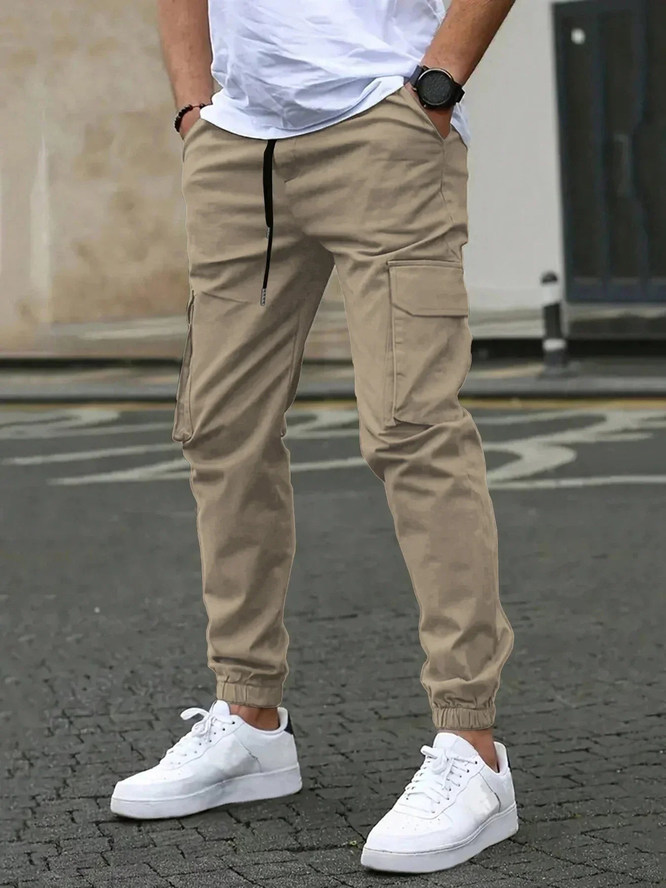 SLIM CARGO TROUSERS FOR MEN