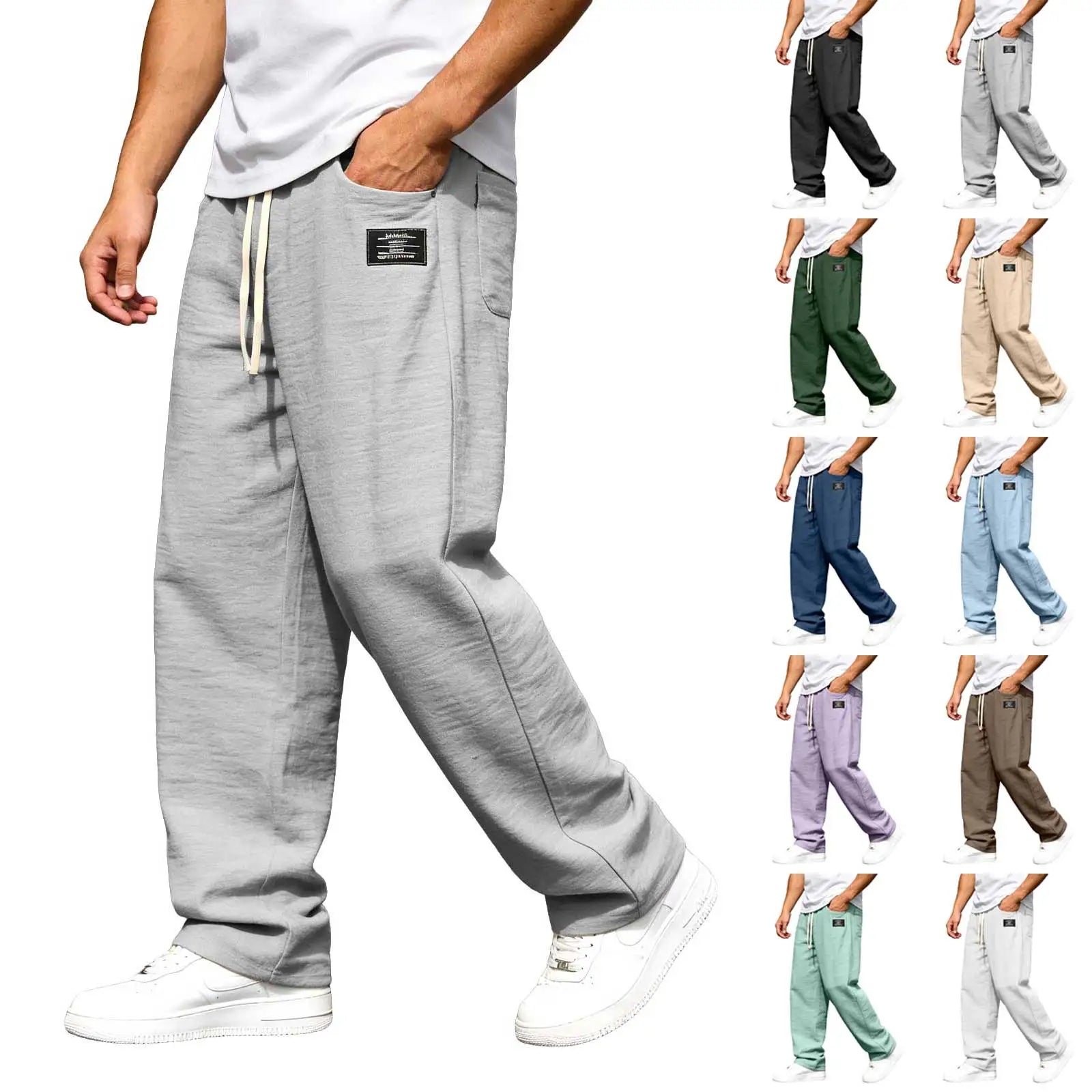 RELAXED STRAIGHT TROUSERS FOR MEN