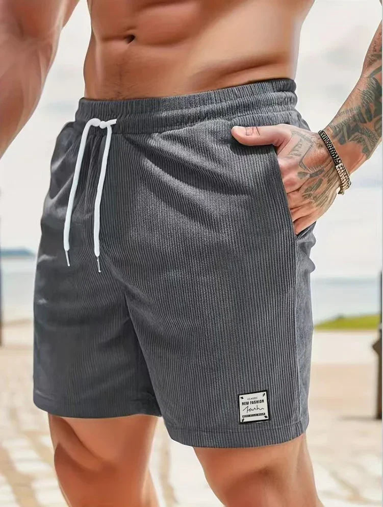 CORDUROY DRAWSTRING SHORTS FOR MEN