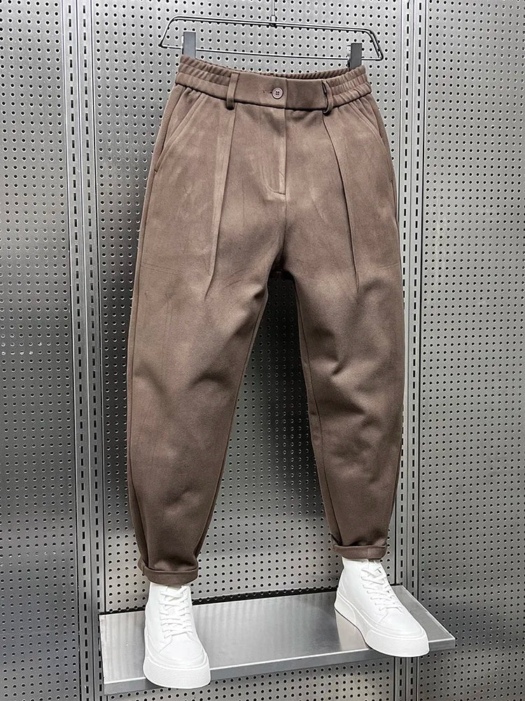 SLIM MELANGE TROUSERS FOR MEN