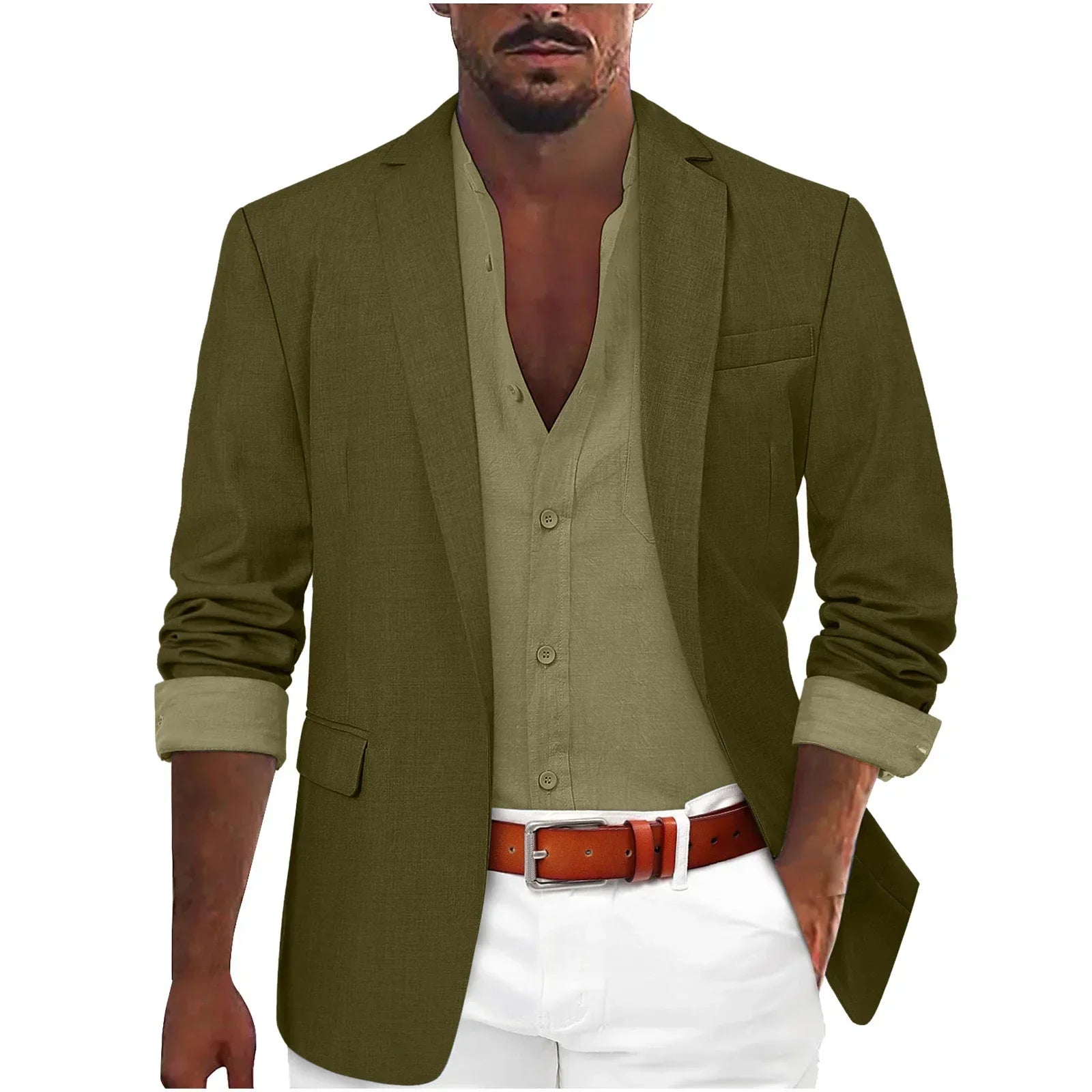 LIGHTWEIGHT LINEN BLAZER FOR MEN