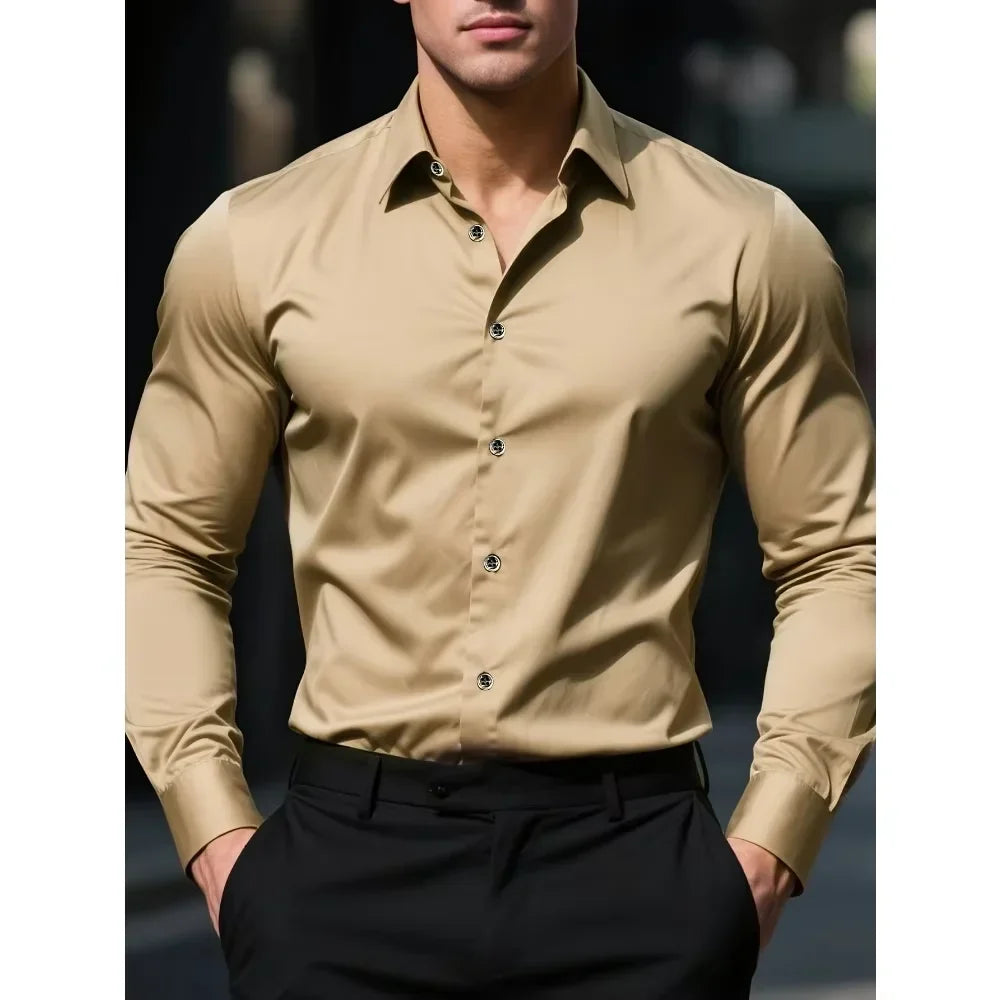 ELASTIC BUSINESS SHIRT FOR MEN