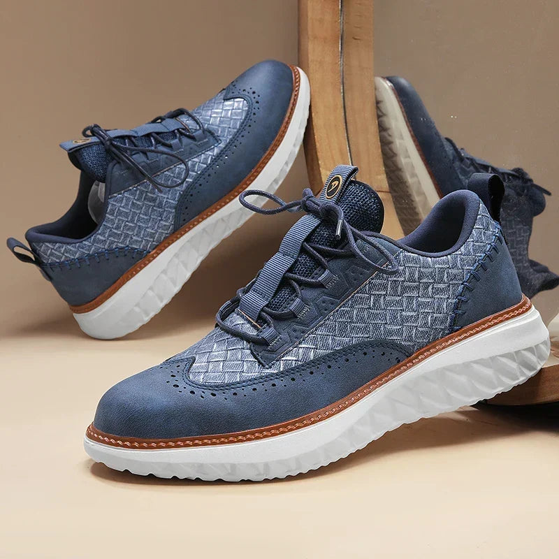 BREATHABLE LEATHER SNEAKERS FOR MEN