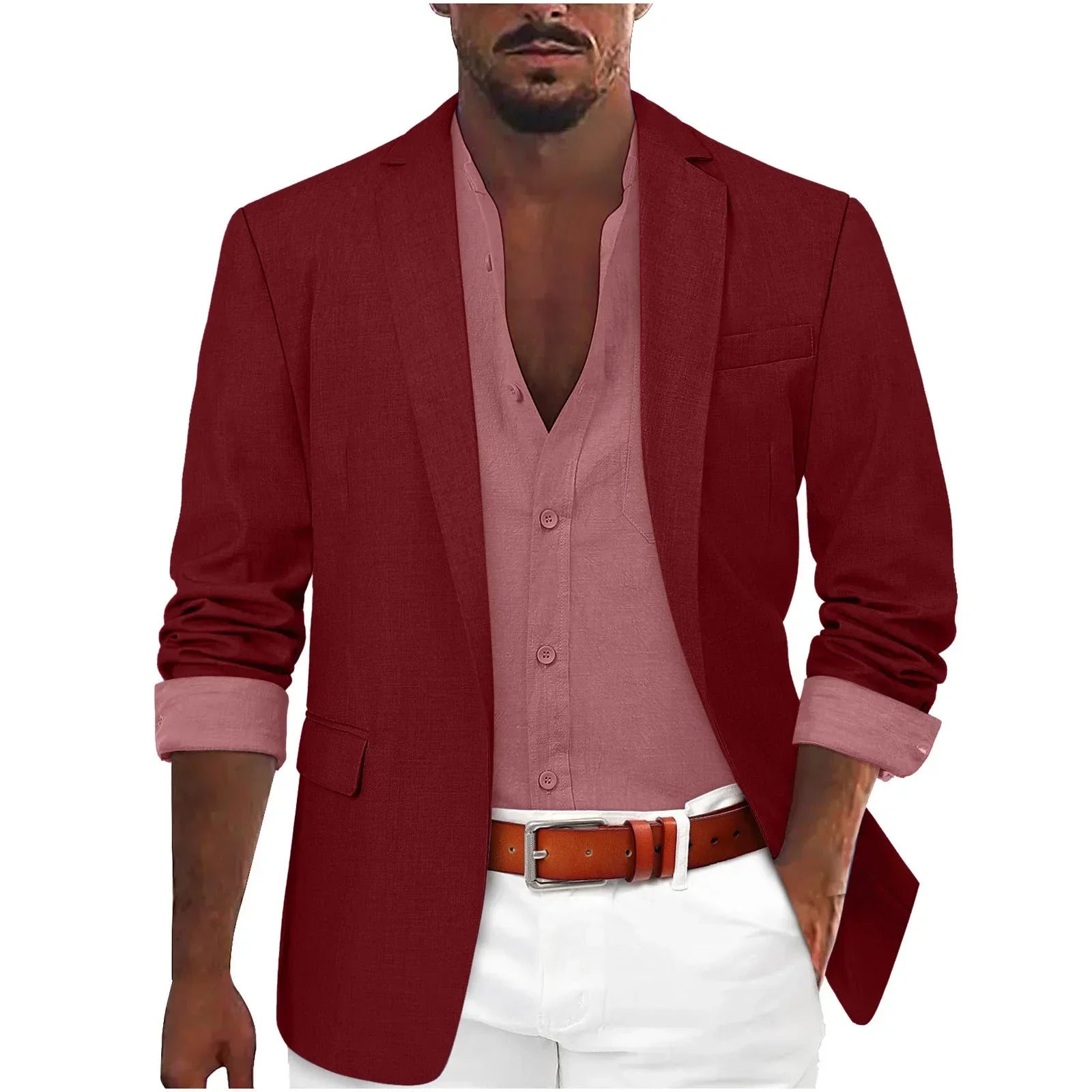 LIGHTWEIGHT LINEN BLAZER FOR MEN