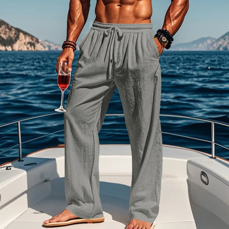 LINEN SUMMER TROUSERS FOR MEN