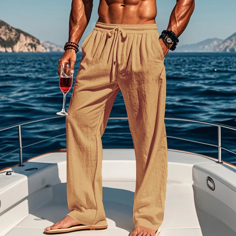 LINEN SUMMER TROUSERS FOR MEN