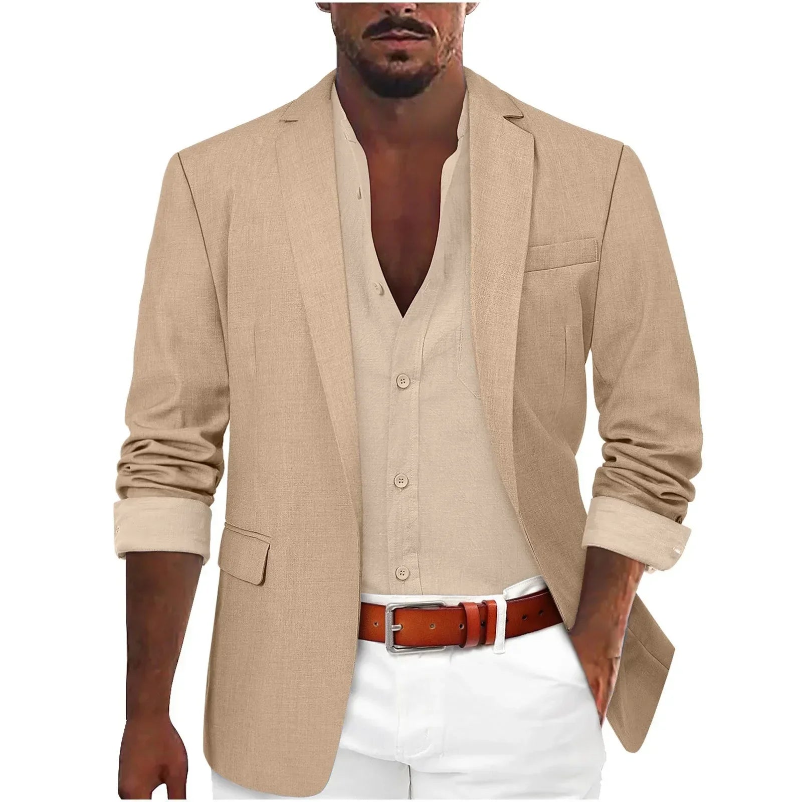 LIGHTWEIGHT LINEN BLAZER FOR MEN