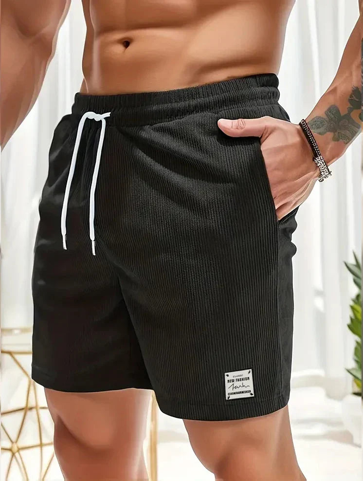 CORDUROY DRAWSTRING SHORTS FOR MEN