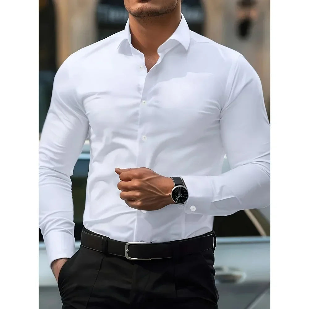 ELASTIC BUSINESS SHIRT FOR MEN