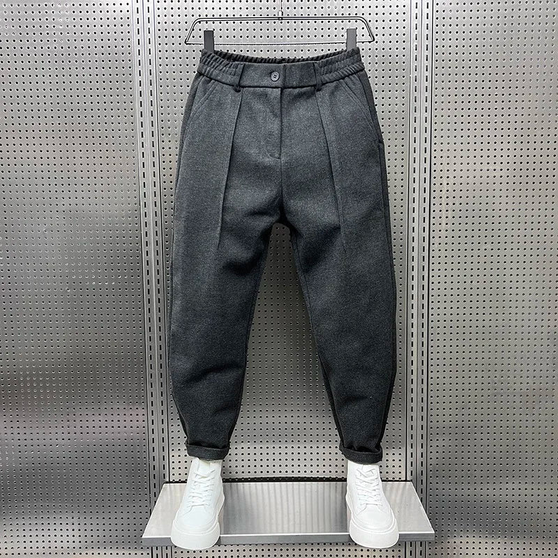 SLIM MELANGE TROUSERS FOR MEN