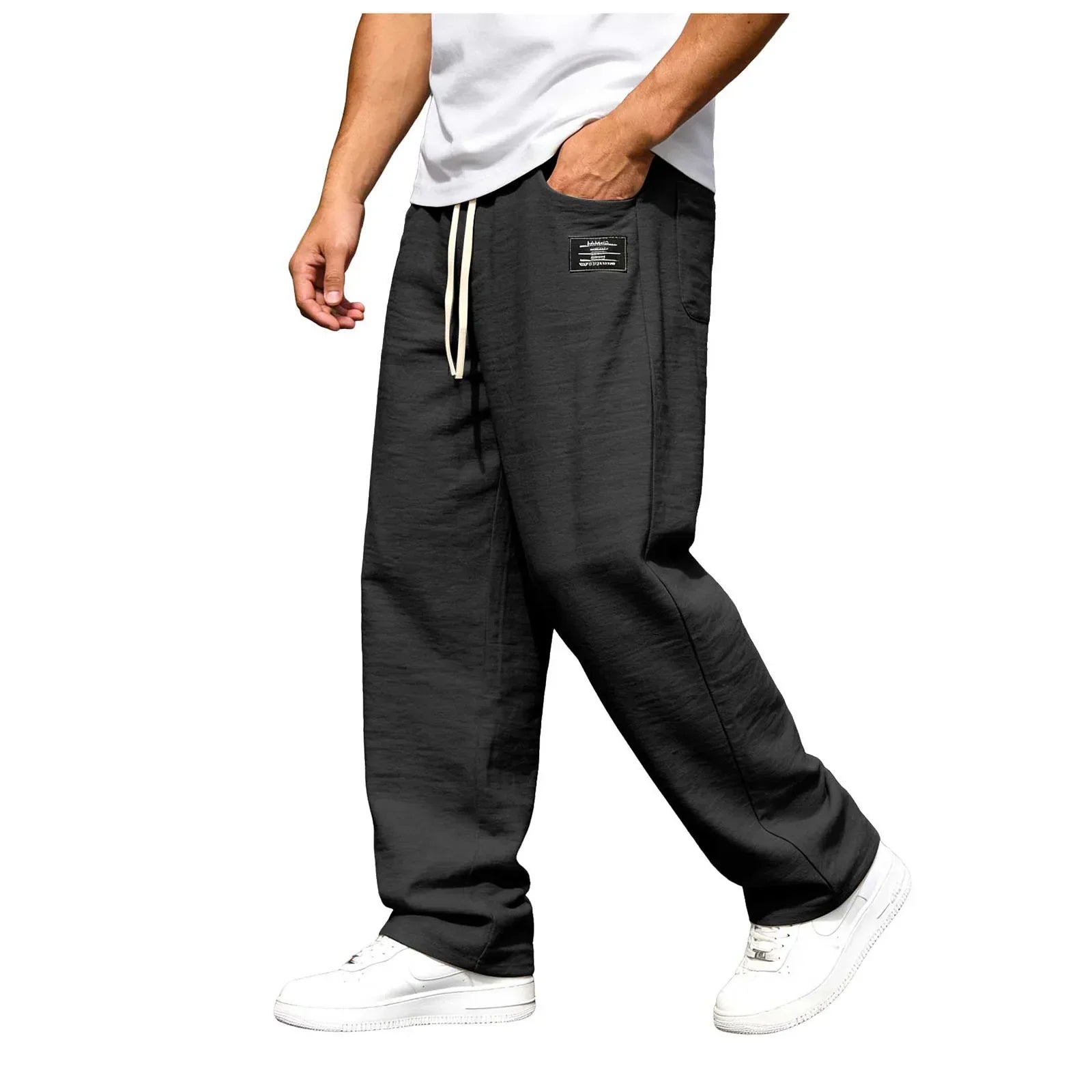 RELAXED STRAIGHT TROUSERS FOR MEN