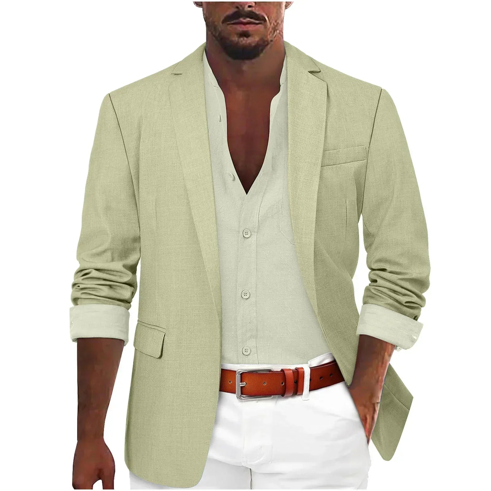 LIGHTWEIGHT LINEN BLAZER FOR MEN
