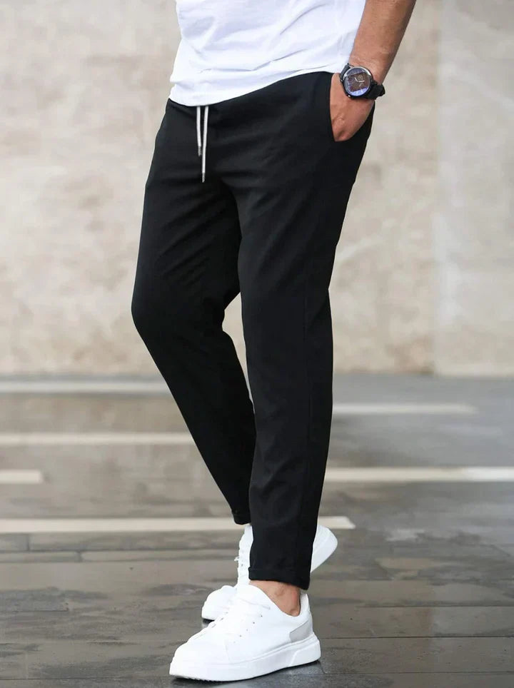 STRETCH COTTON TROUSERS FOR MEN