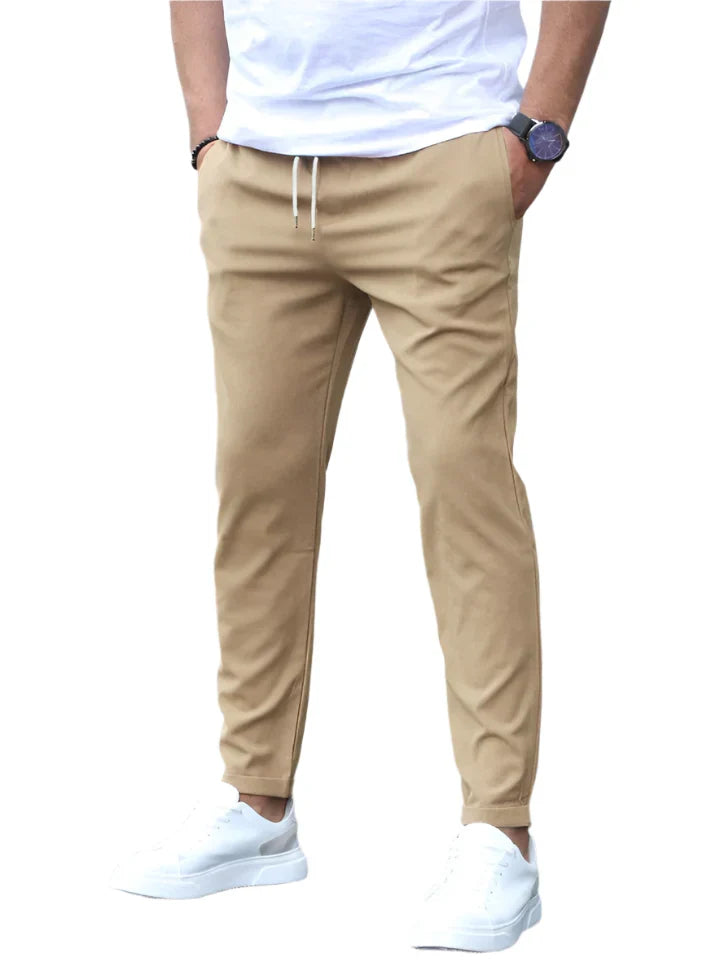 STRETCH COTTON TROUSERS FOR MEN