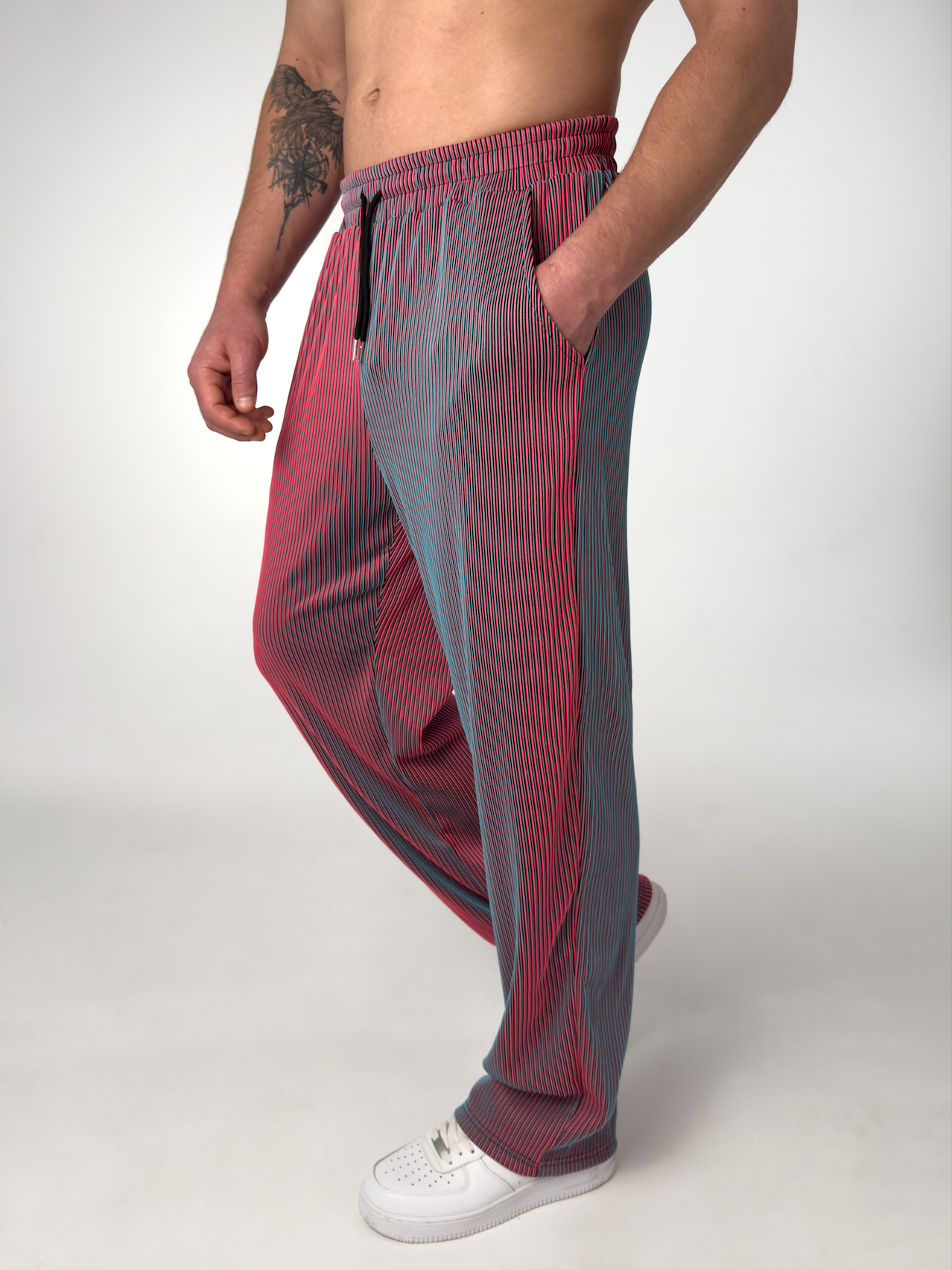DRAWSTRING STRIPE TROUSERS FOR MEN