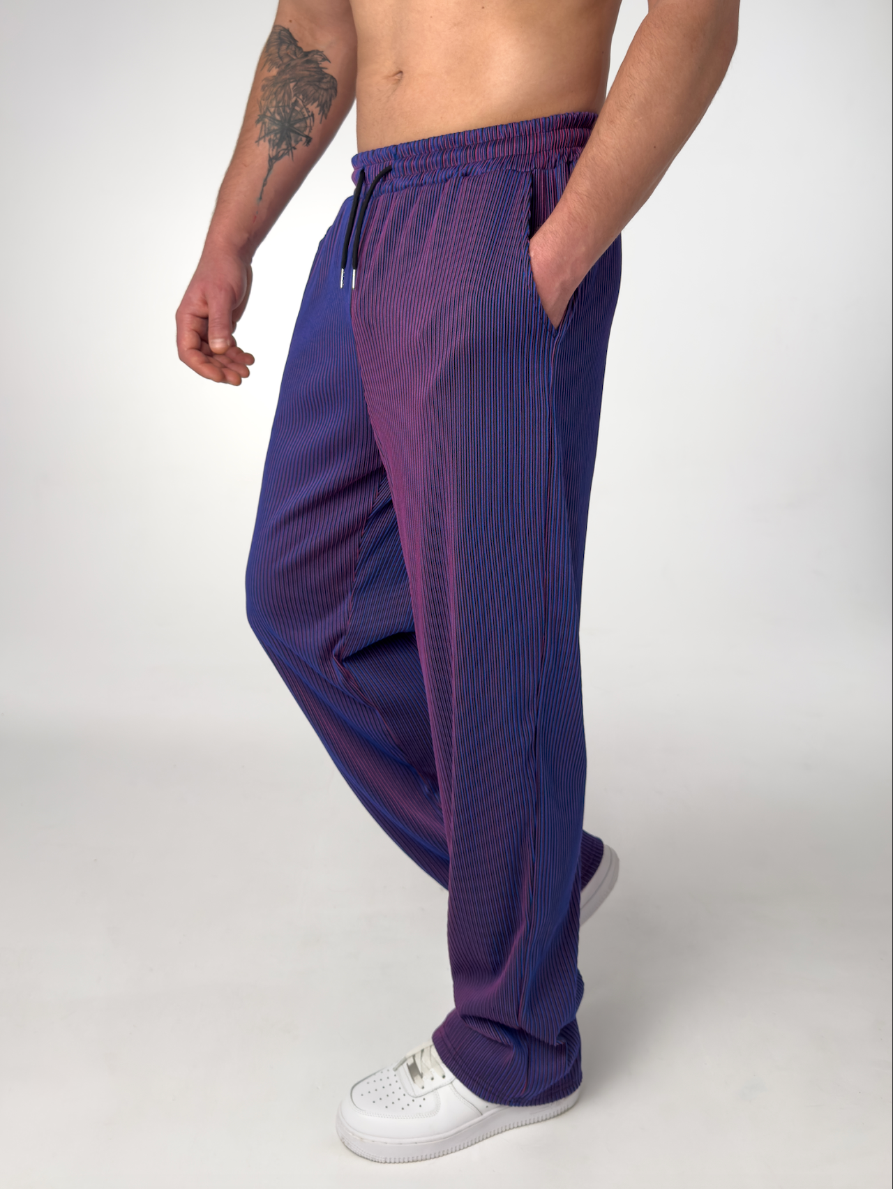 DRAWSTRING STRIPE TROUSERS FOR MEN