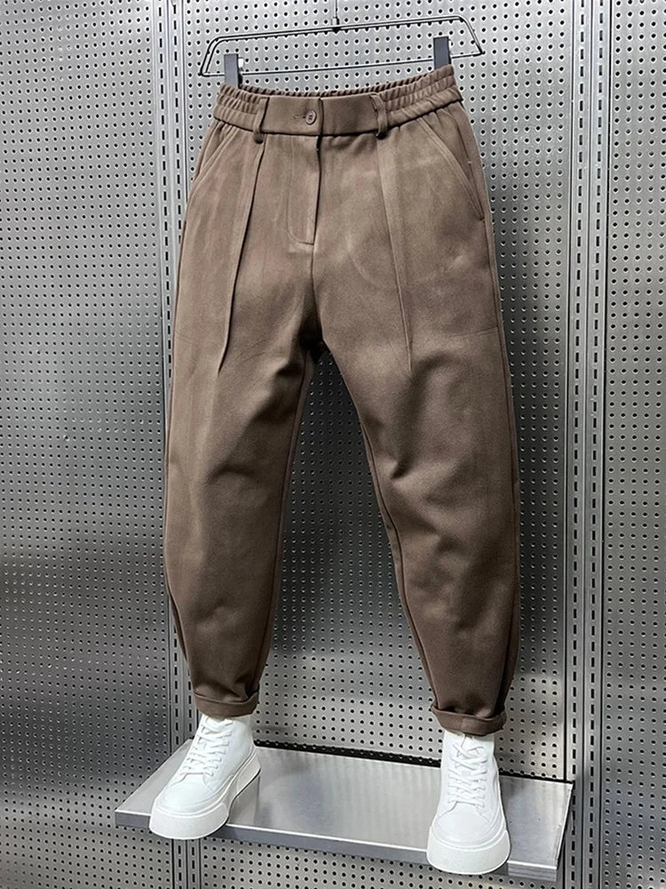 SLIM MELANGE TROUSERS FOR MEN