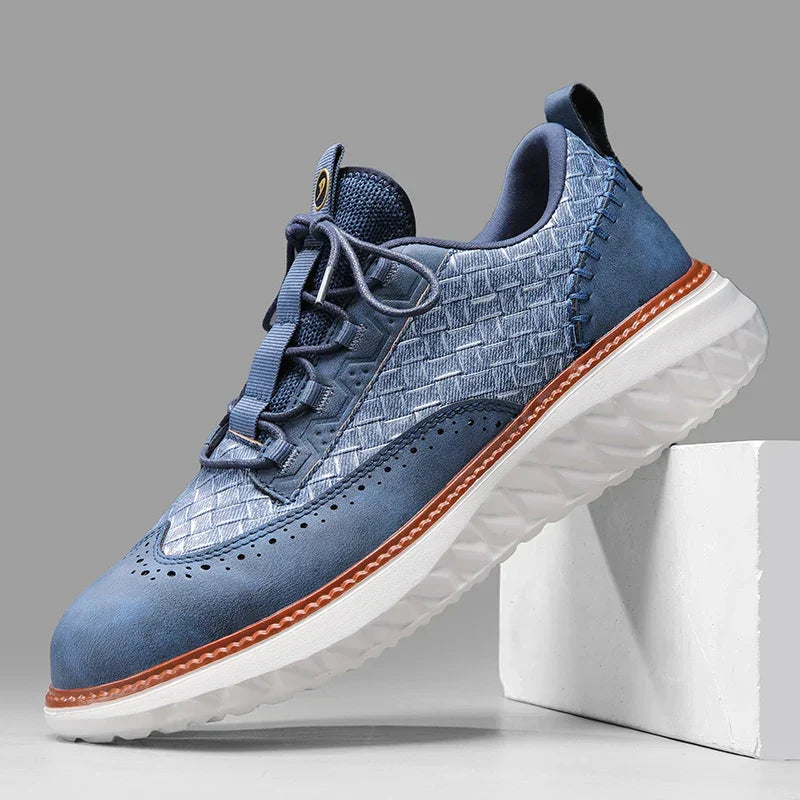 BREATHABLE LEATHER SNEAKERS FOR MEN