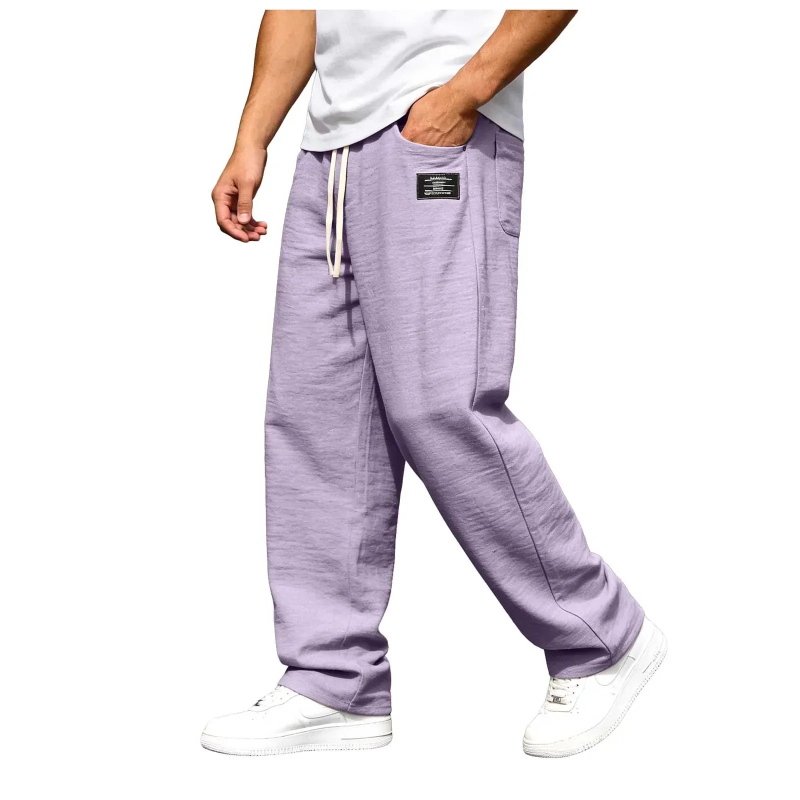 RELAXED STRAIGHT TROUSERS FOR MEN