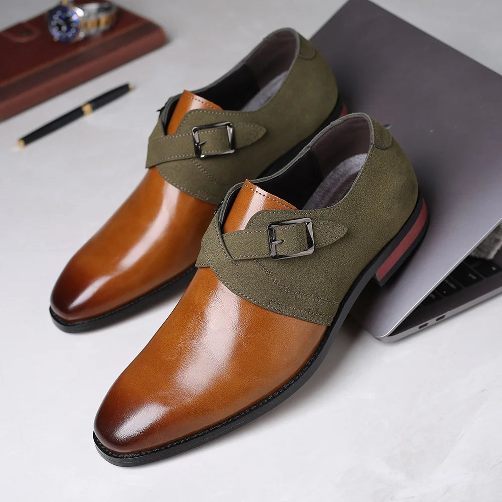 DOUBLE BUCKLE LOAFERS FOR MEN