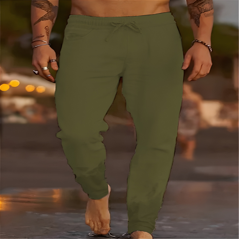 RELAXED LINEN TROUSERS FOR MEN