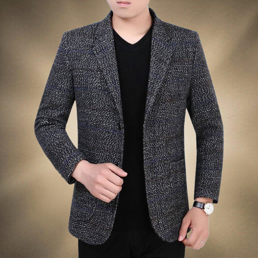 HOUNDSTOOTH WOOL BLAZER FOR MEN