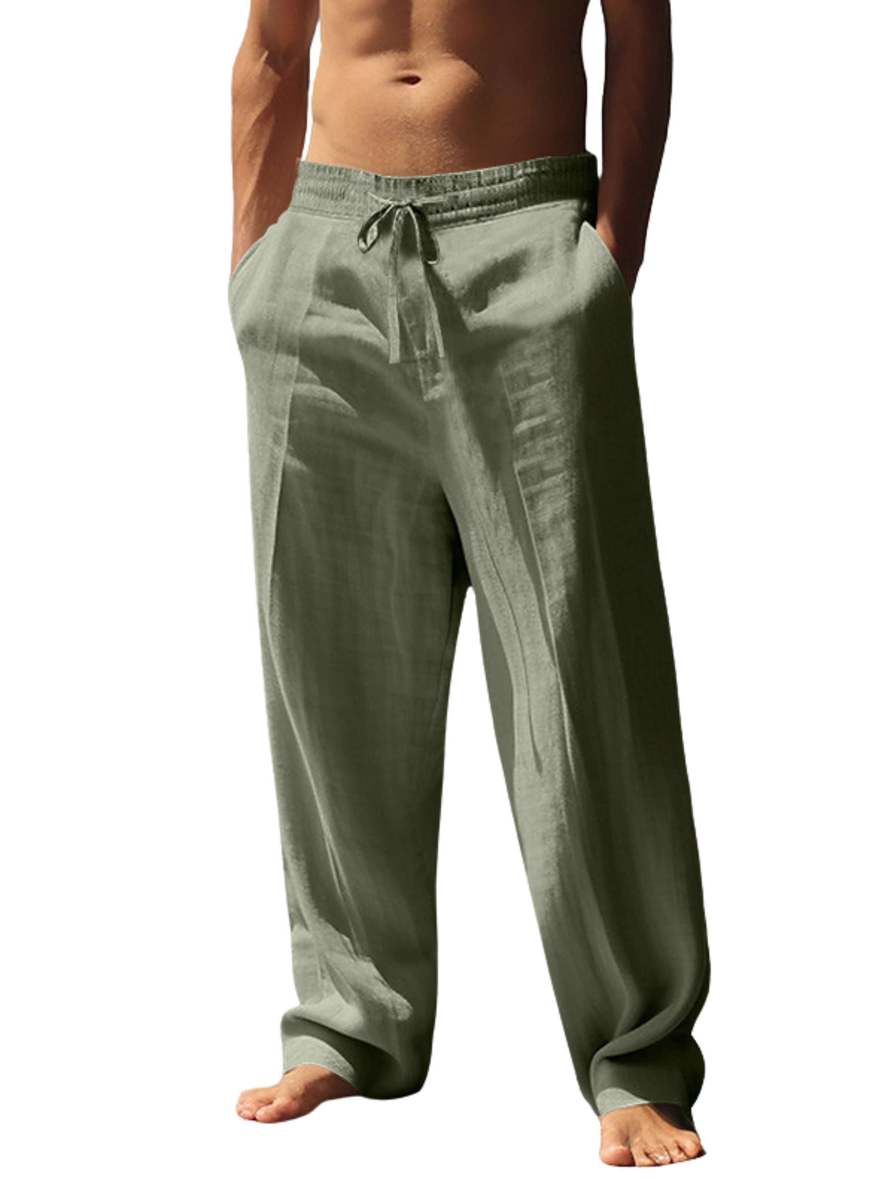 LINEN CASUAL TROUSERS FOR MEN