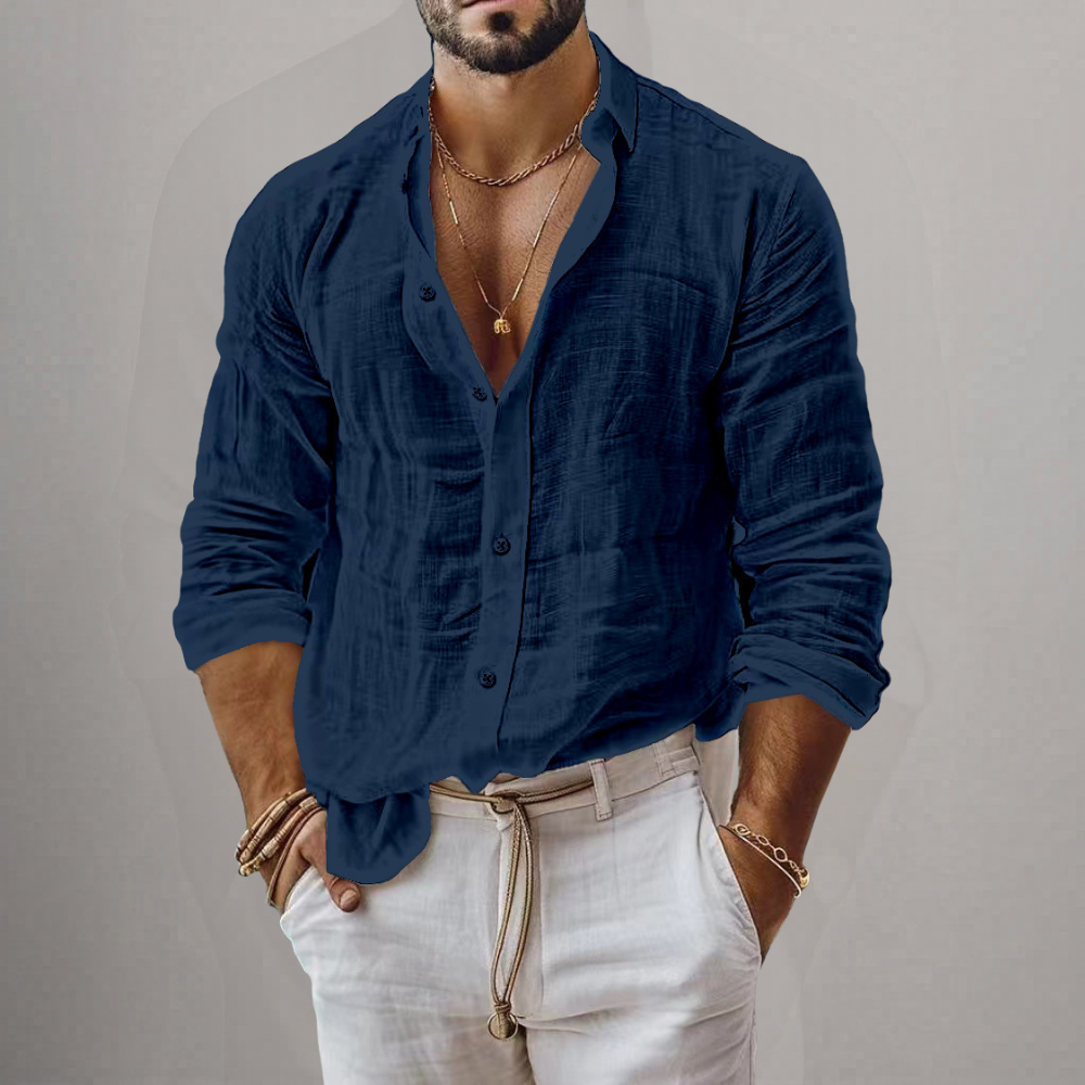 LINEN BLEND SHIRT FOR MEN