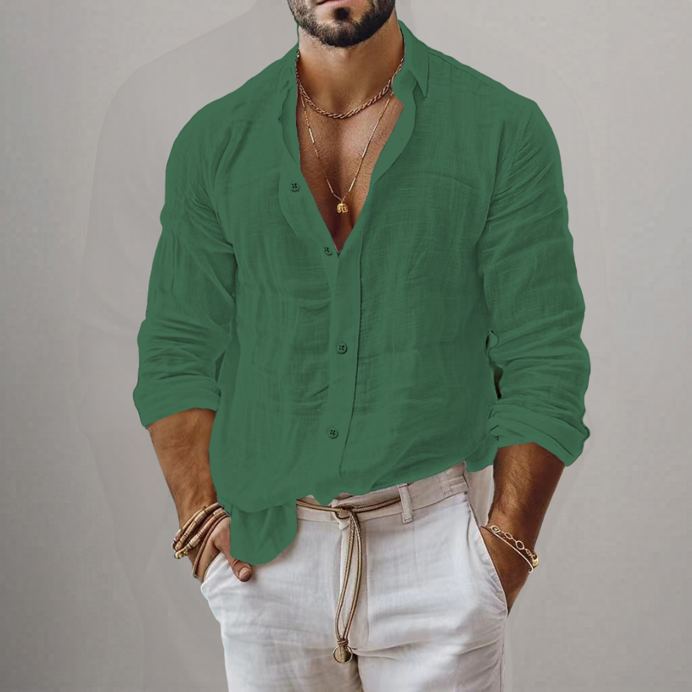 LINEN BLEND SHIRT FOR MEN