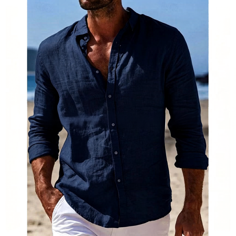 BUTTON LAPEL SHIRT FOR MEN