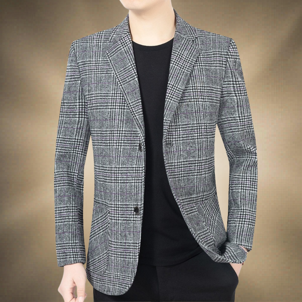 HOUNDSTOOTH WOOL BLAZER FOR MEN