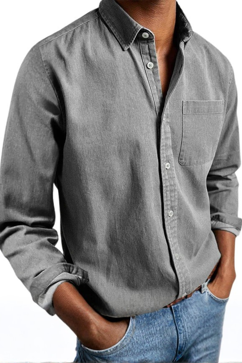 TAILORED BUTTON-UP SHIRT FOR MEN