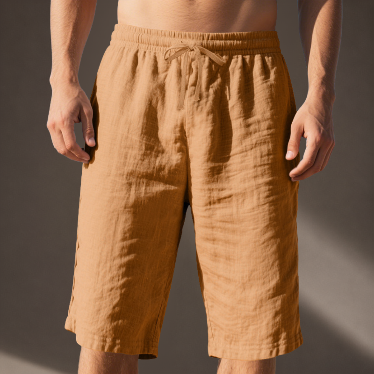 RELAXED DRAWSTRING SHORTS FOR MEN