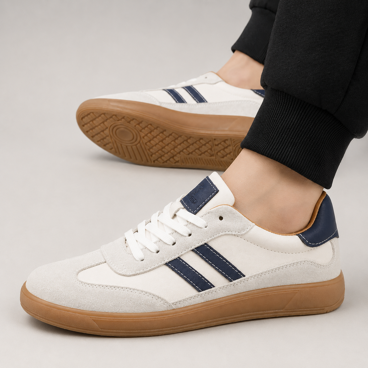 CONTRAST PANEL SNEAKERS FOR MEN