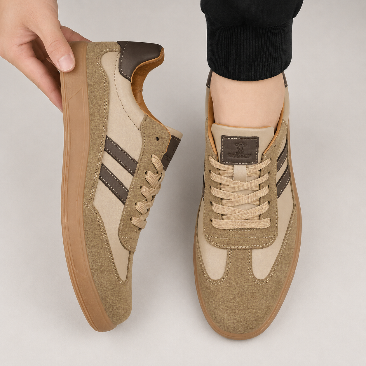 CONTRAST PANEL SNEAKERS FOR MEN