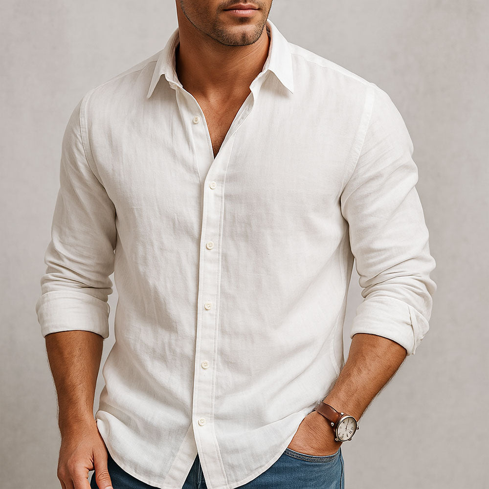 LINEN BLEND SHIRT FOR MEN
