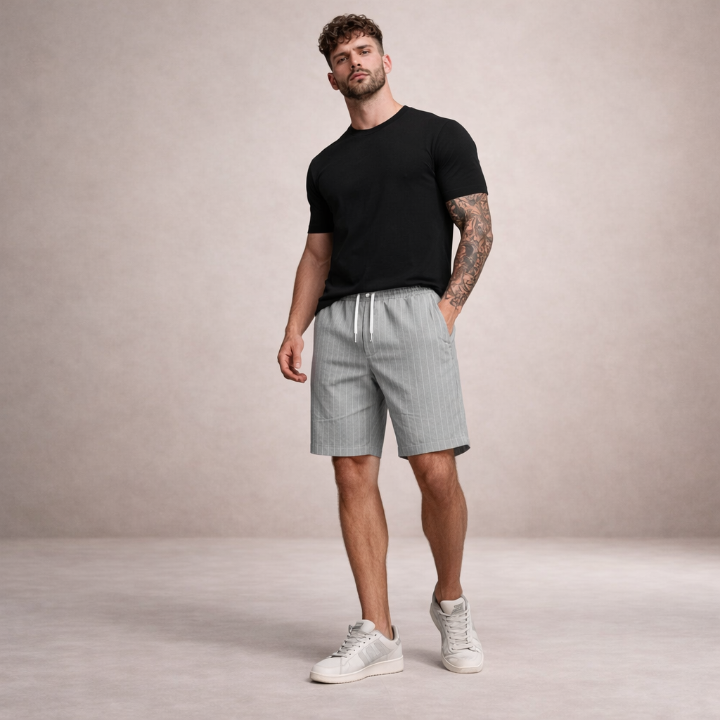 STRAIGHT HEM SHORTS FOR MEN