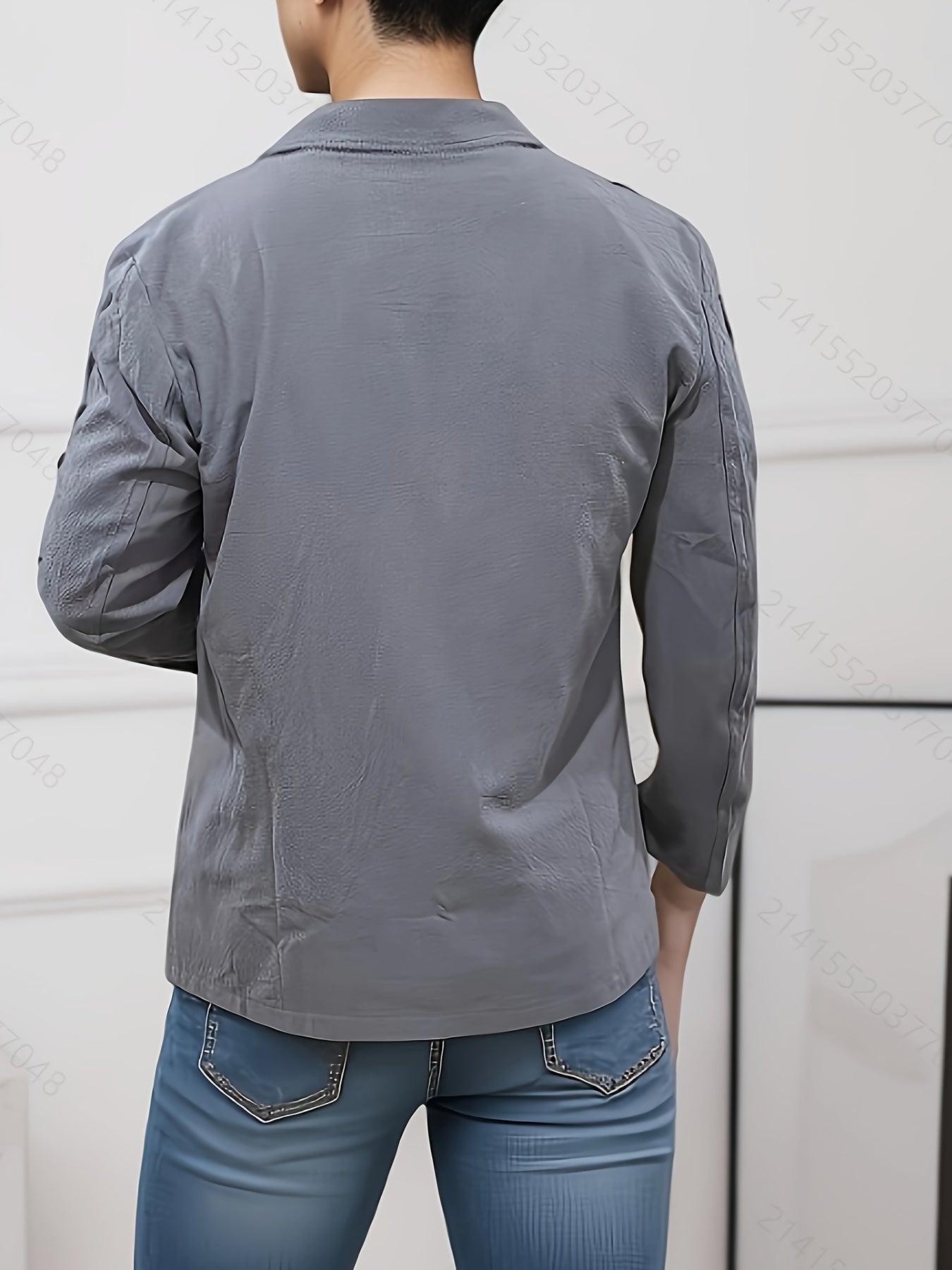 LAPEL COTTON JACKET FOR MEN