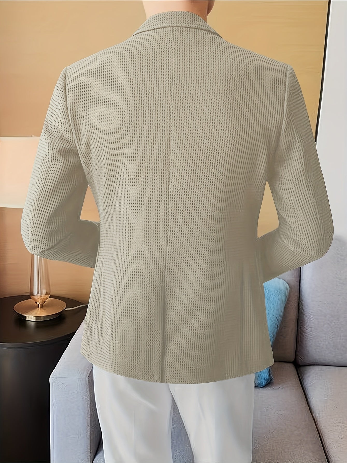 LAPEL KNIT BLAZER FOR MEN