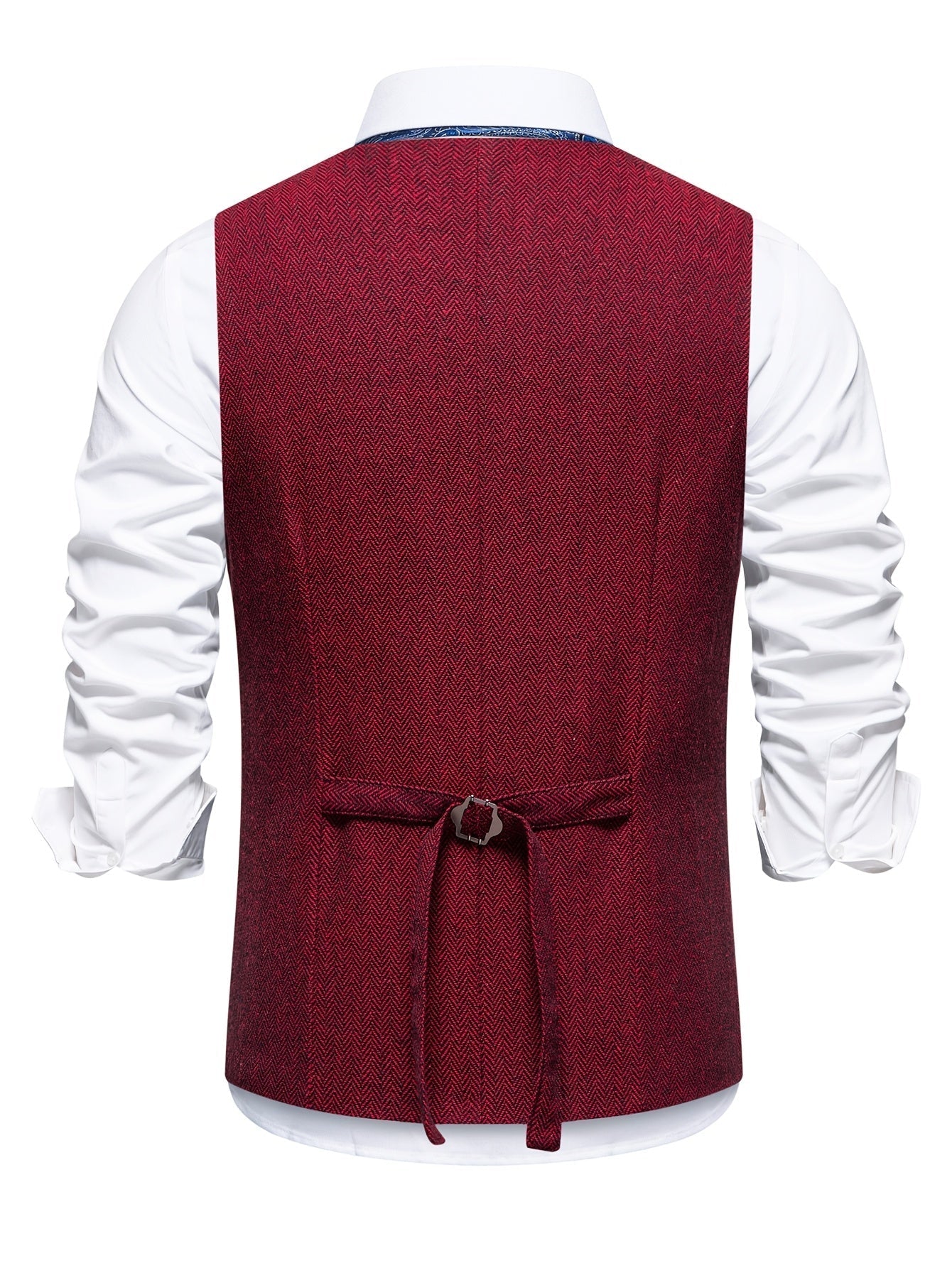 V NECK BUTTON VEST FOR MEN