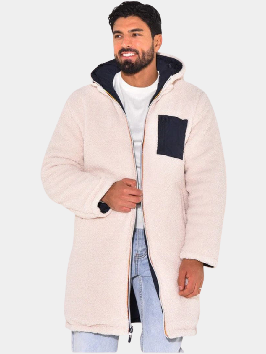 LONG WARM REVERSIBLE COAT FOR MEN
