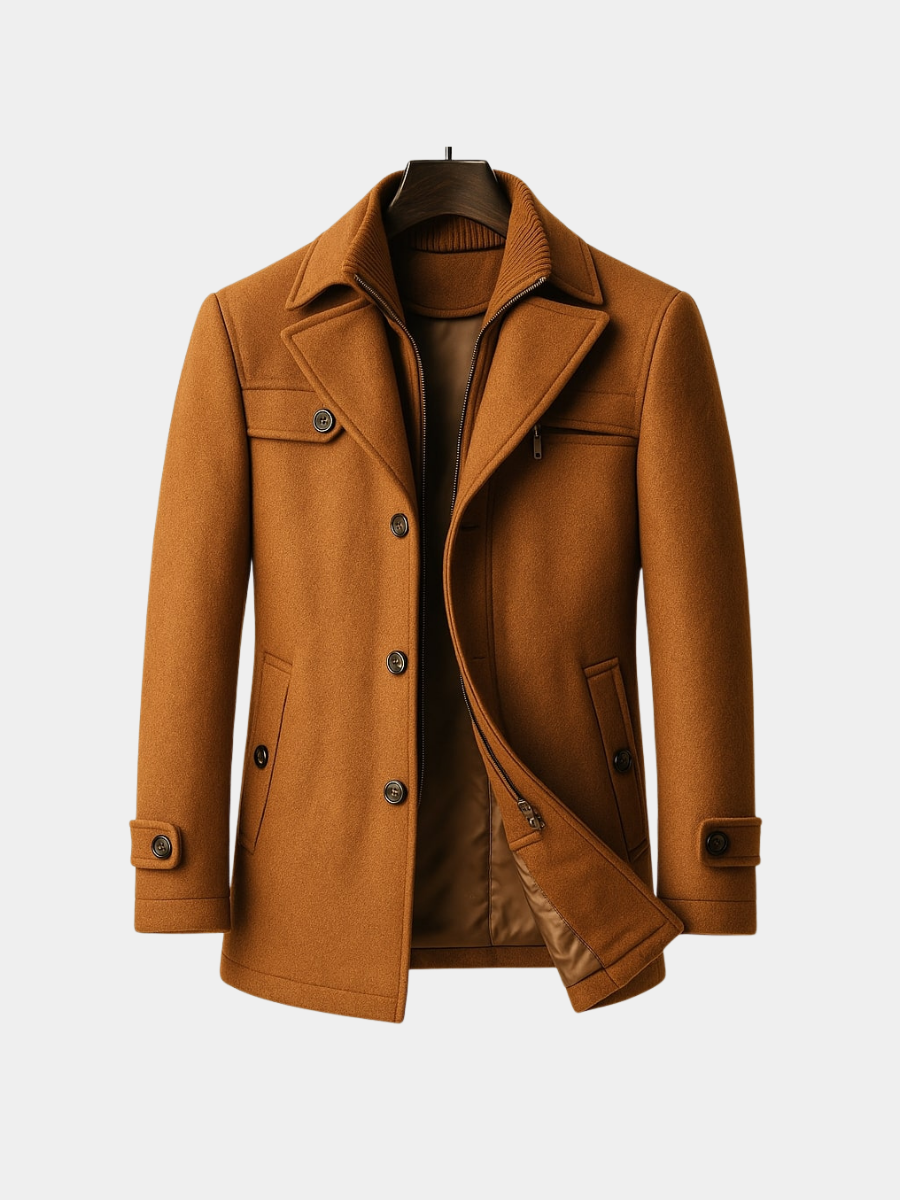 LONG WOOL COAT FOR MEN