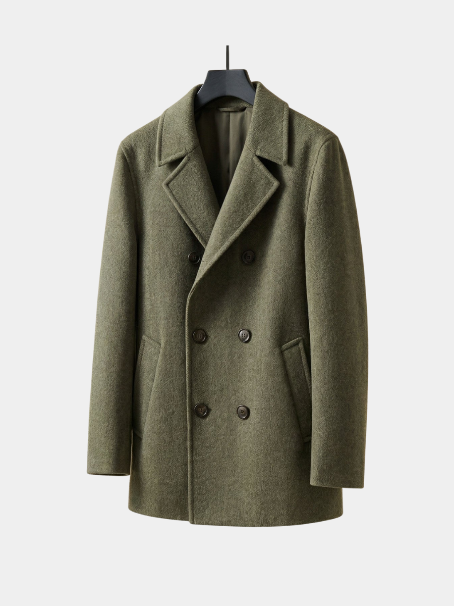 STRUCTURED WOOL COAT FOR MEN