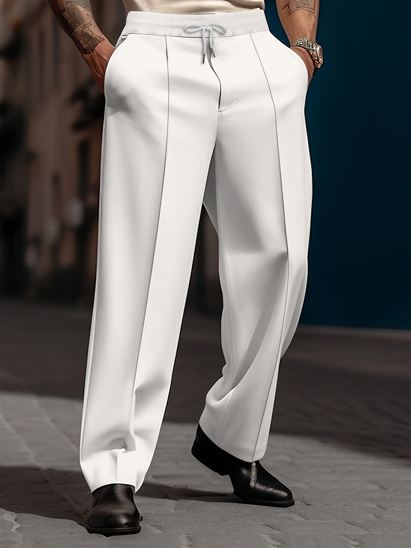 STRAIGHT CUT TROUSERS FOR MEN