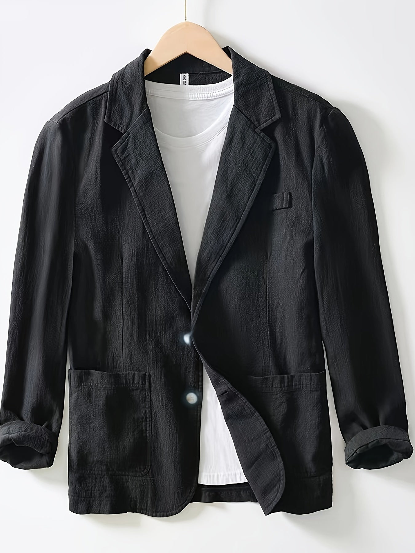 LAPEL COTTON JACKET FOR MEN