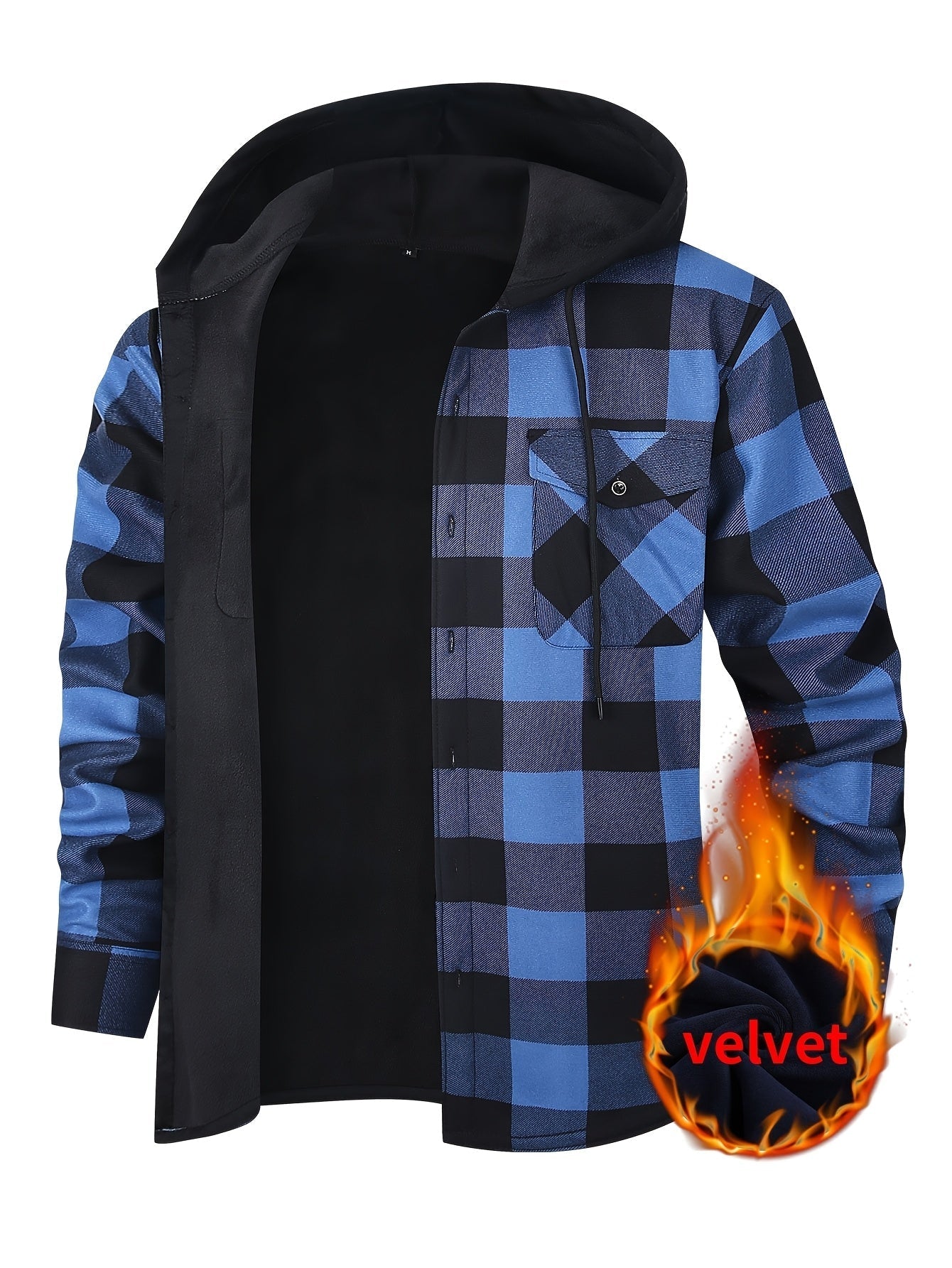 PLAID HOODED JACKET FOR MEN