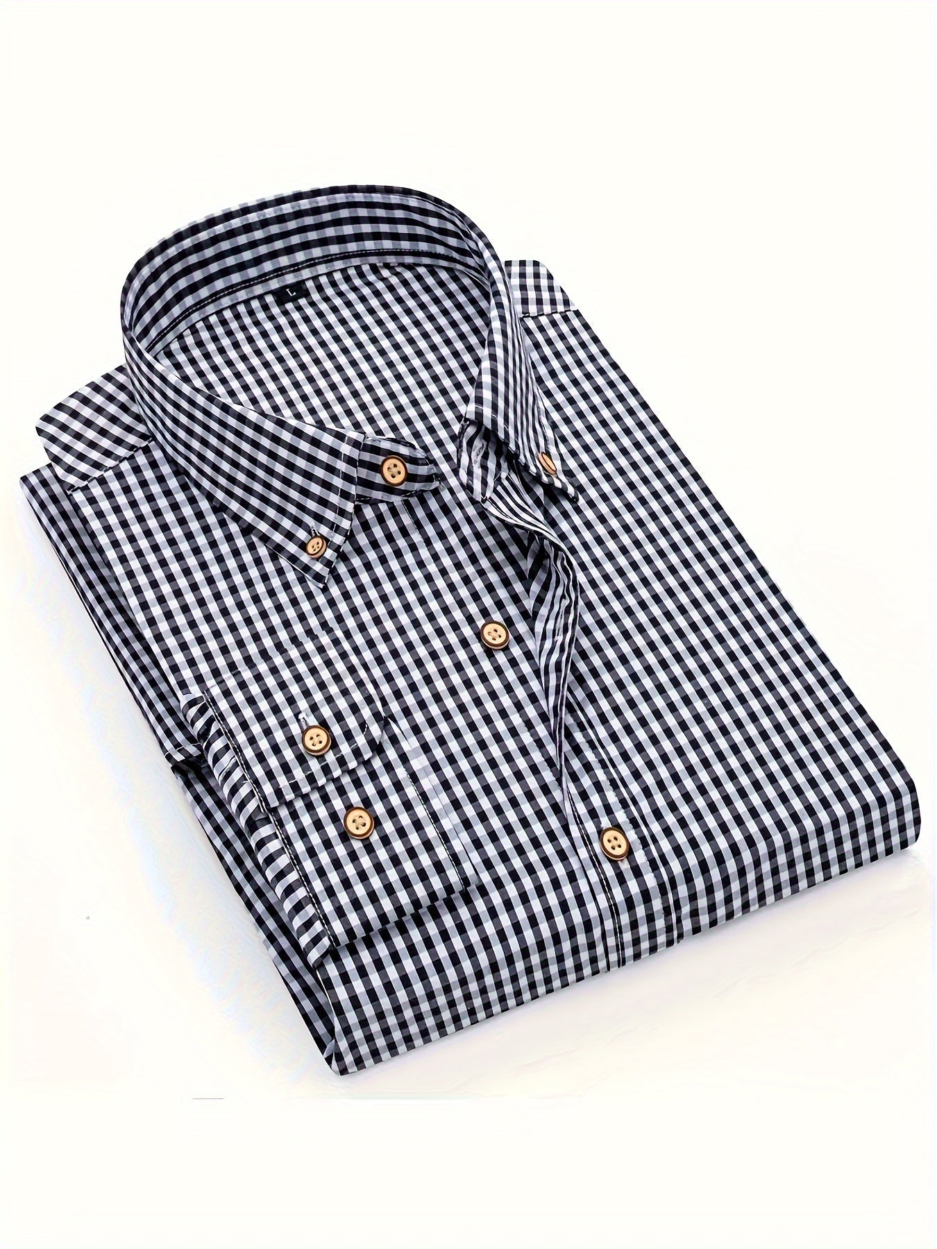 PLAID BUTTON-UP SHIRT FOR MEN