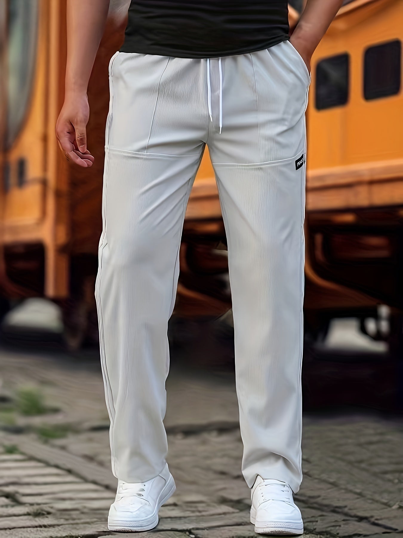 REGULAR STRETCH TROUSERS FOR MEN